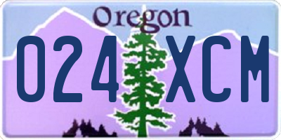 OR license plate 024XCM