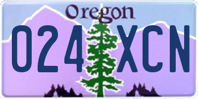 OR license plate 024XCN