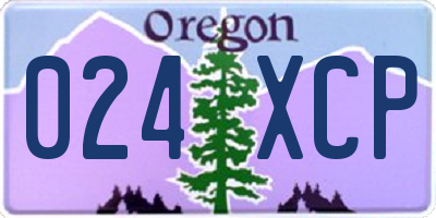 OR license plate 024XCP