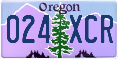 OR license plate 024XCR
