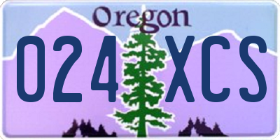 OR license plate 024XCS