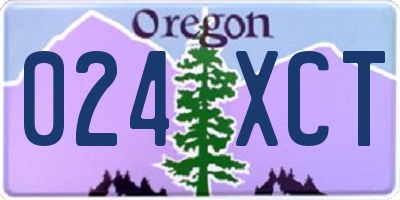 OR license plate 024XCT