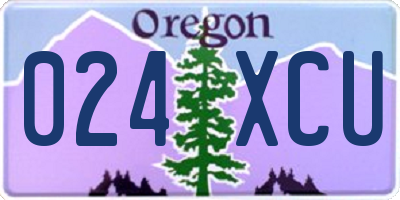 OR license plate 024XCU