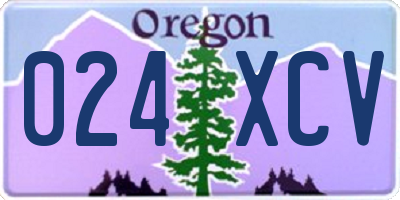 OR license plate 024XCV