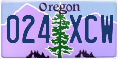 OR license plate 024XCW