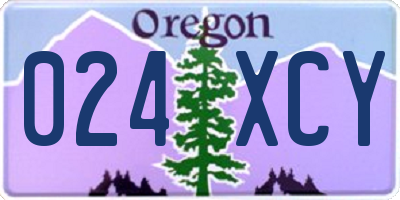 OR license plate 024XCY