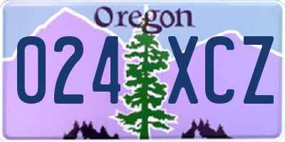 OR license plate 024XCZ