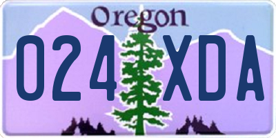 OR license plate 024XDA