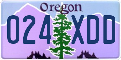 OR license plate 024XDD