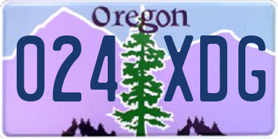 OR license plate 024XDG