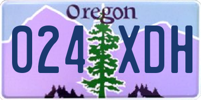 OR license plate 024XDH