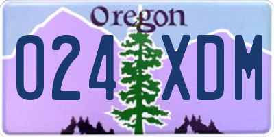 OR license plate 024XDM