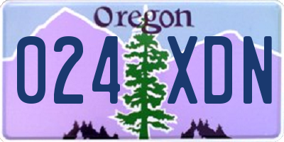 OR license plate 024XDN