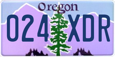 OR license plate 024XDR