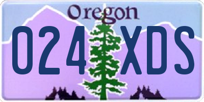 OR license plate 024XDS