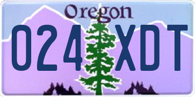 OR license plate 024XDT