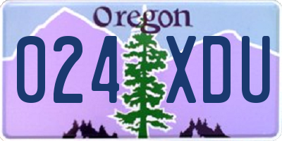 OR license plate 024XDU