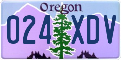 OR license plate 024XDV