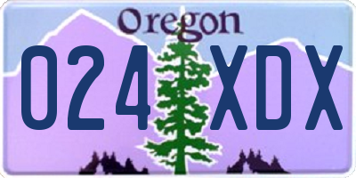 OR license plate 024XDX