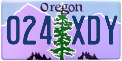 OR license plate 024XDY