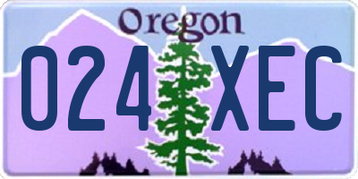 OR license plate 024XEC