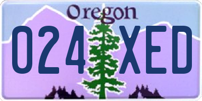 OR license plate 024XED