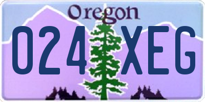 OR license plate 024XEG