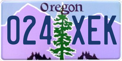 OR license plate 024XEK