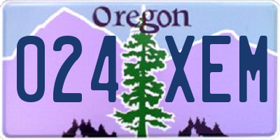 OR license plate 024XEM