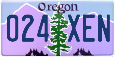 OR license plate 024XEN