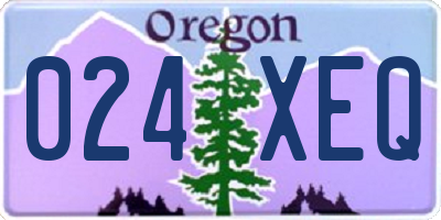 OR license plate 024XEQ