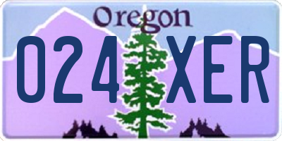 OR license plate 024XER