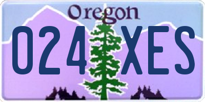 OR license plate 024XES