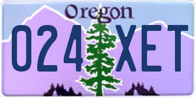 OR license plate 024XET