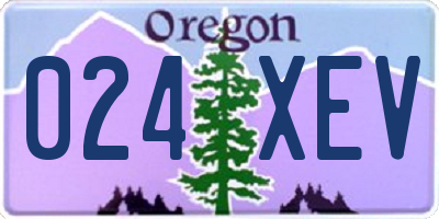 OR license plate 024XEV