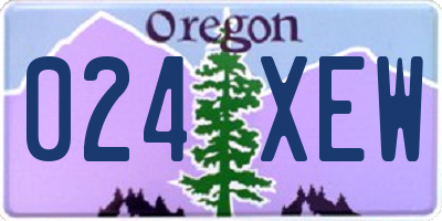 OR license plate 024XEW