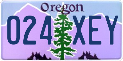 OR license plate 024XEY