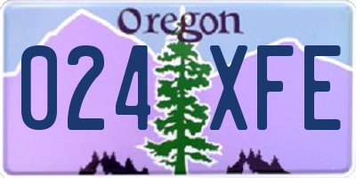 OR license plate 024XFE