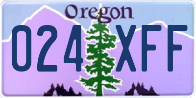OR license plate 024XFF
