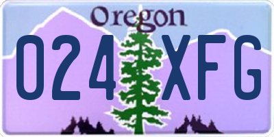 OR license plate 024XFG