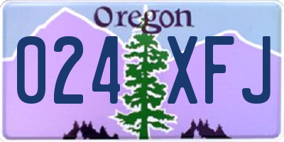 OR license plate 024XFJ