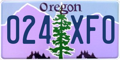 OR license plate 024XFO