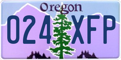 OR license plate 024XFP