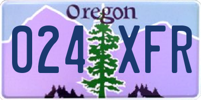OR license plate 024XFR