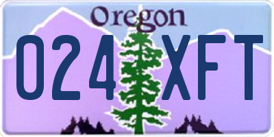 OR license plate 024XFT