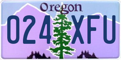 OR license plate 024XFU