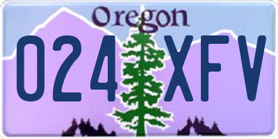 OR license plate 024XFV