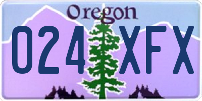 OR license plate 024XFX