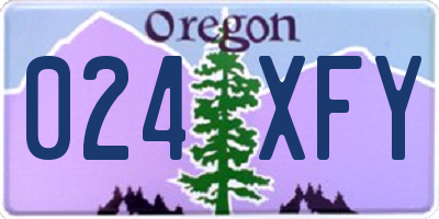 OR license plate 024XFY