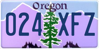 OR license plate 024XFZ